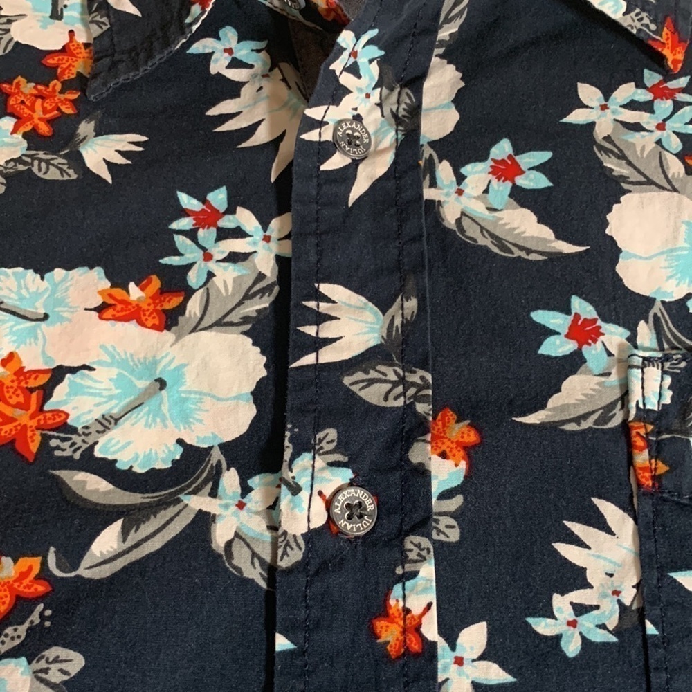 COLOURS Alexander Julian Cotton Hawaiian Shirt - Picture 6 of 9